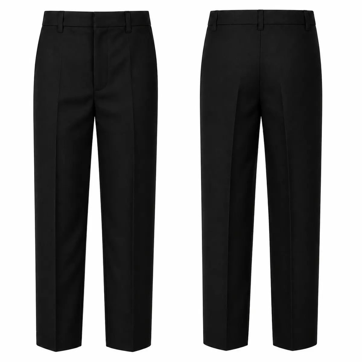 Black School Uniform Trouser for Boys, Durable School Wear, Sizes 22-36