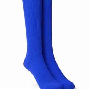 Blue School Socks, Plain Soft Stretch Knit