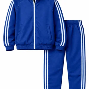 Blue School Tracksuit, Soft Cotton Inner High Quality Fabric