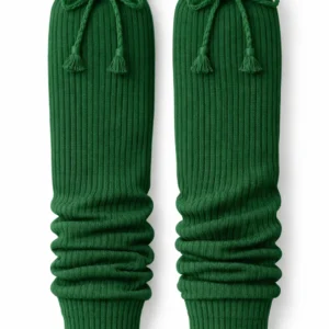 Green School Leg Warmers, Soft Stretch Knit Warm Fit