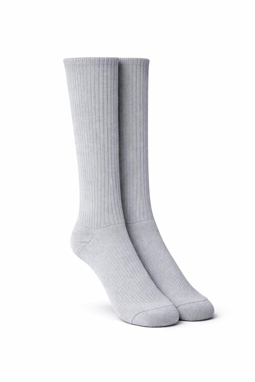 Grey Plain School Socks Soft Stretch Knit - Image 1