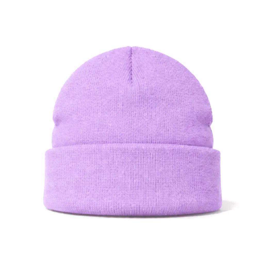 Light Purple Marvin Beanie, Soft Knit Warm School Cap
