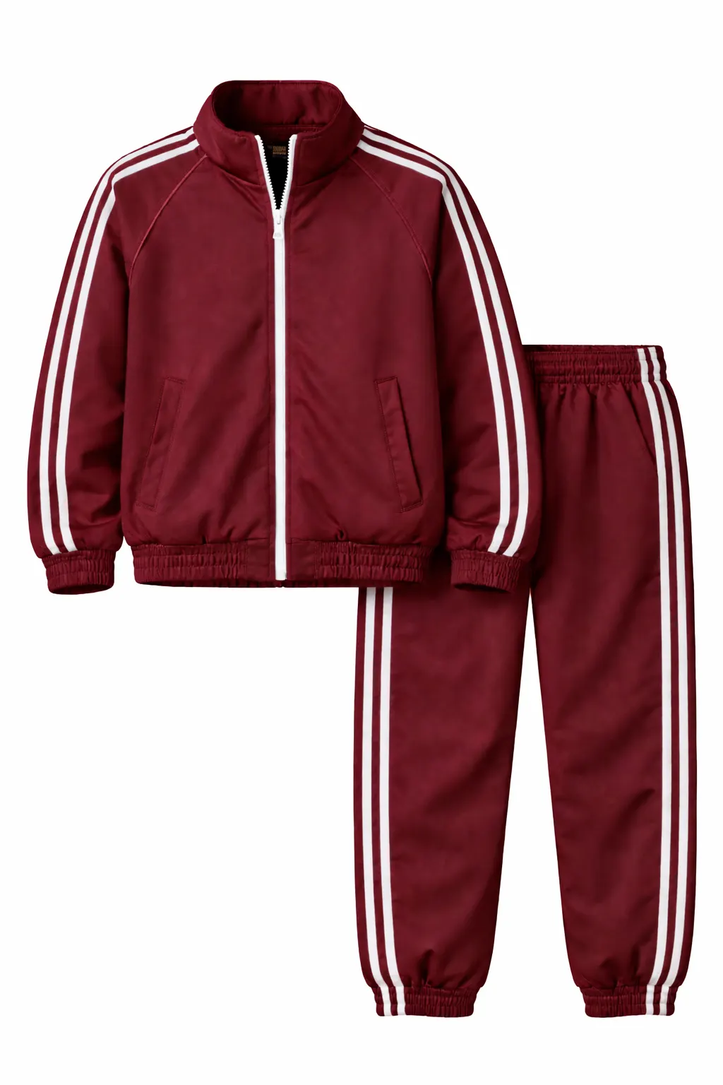 Maroon School Tracksuit, Soft Cotton Inner High Quality Fabric - Image 1