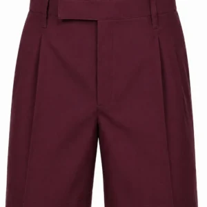 Maroon Tailored School Uniform Shorts for Boys, Smart School Wear, Sizes 22-36