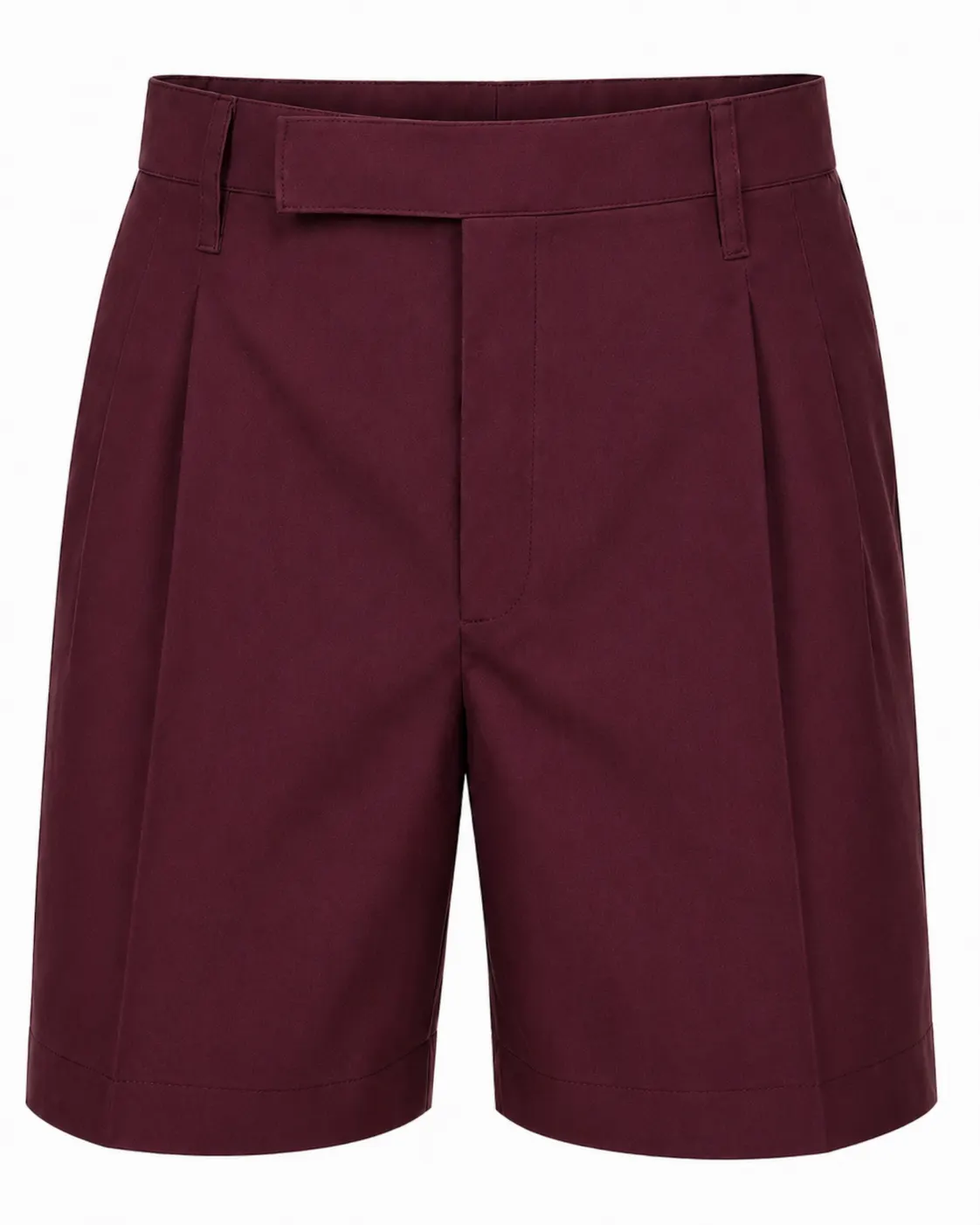 Maroon Tailored School Uniform Shorts for Boys, Smart School Wear, Sizes 22-36 - Image 1