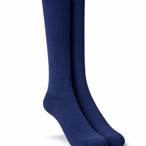 Navy School Socks, Plain Soft Stretch Knit