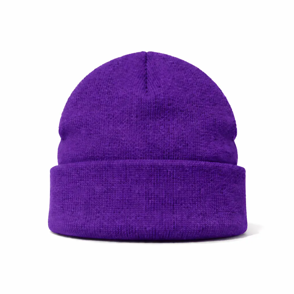 Purple Marvin Beanie, Soft Knit Warm School Cap