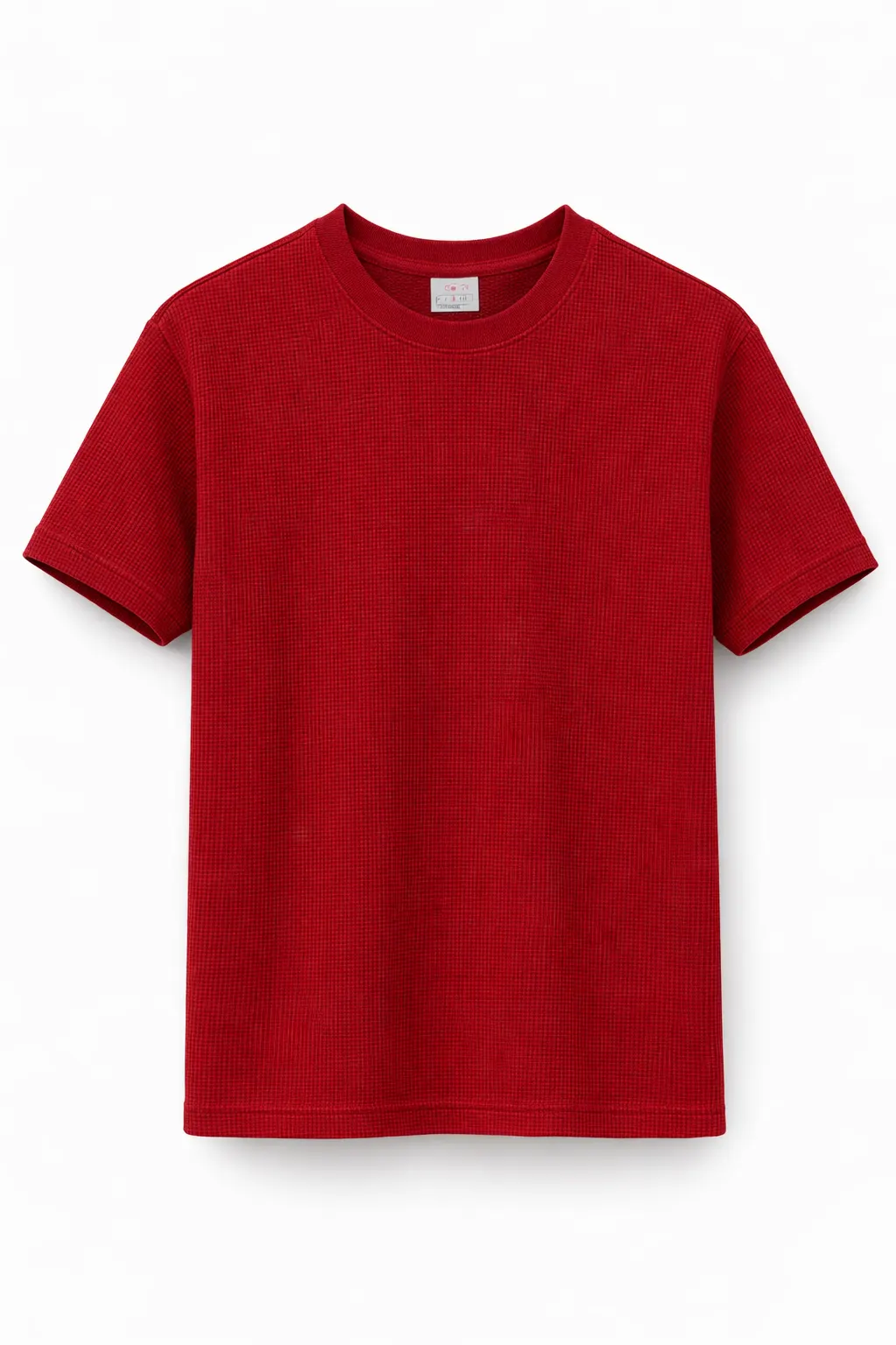 Red PE Shirt, Plain Breathable Lightweight Sports Fabric - Image 1