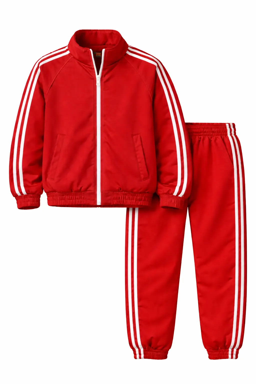 Red School Tracksuit, Soft Cotton Inner High Quality Fabric - Image 1
