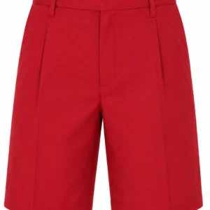 Red Tailored School Uniform Shorts for Boys, Smart School Wear, Sizes 22-36