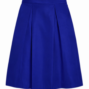 Royal Blue Pleated School Uniform Skirt for Girls, Durable School Wear, Sizes 28-40
