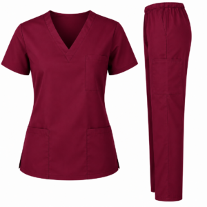 Maroon Medical Scrub Set