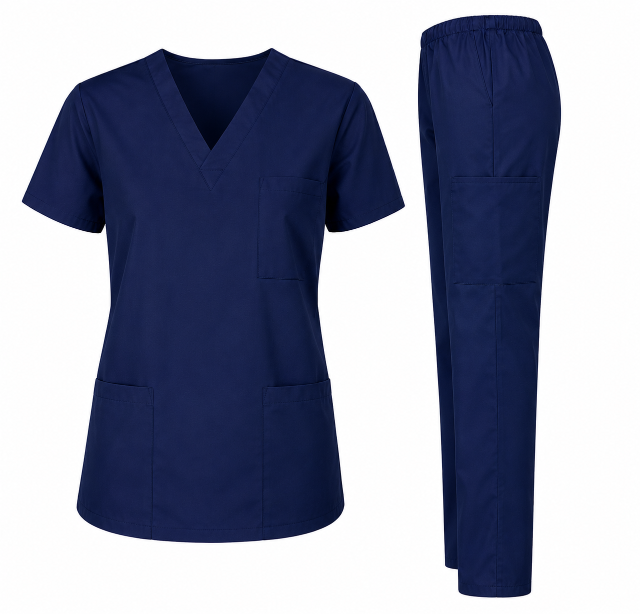 Navy Blue Medical Scrub Set - Image 1