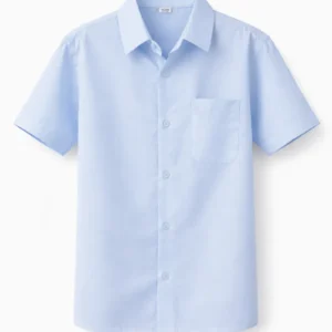 Sky Blue School Shirt, Plain Durable Woven Uniform Fabric