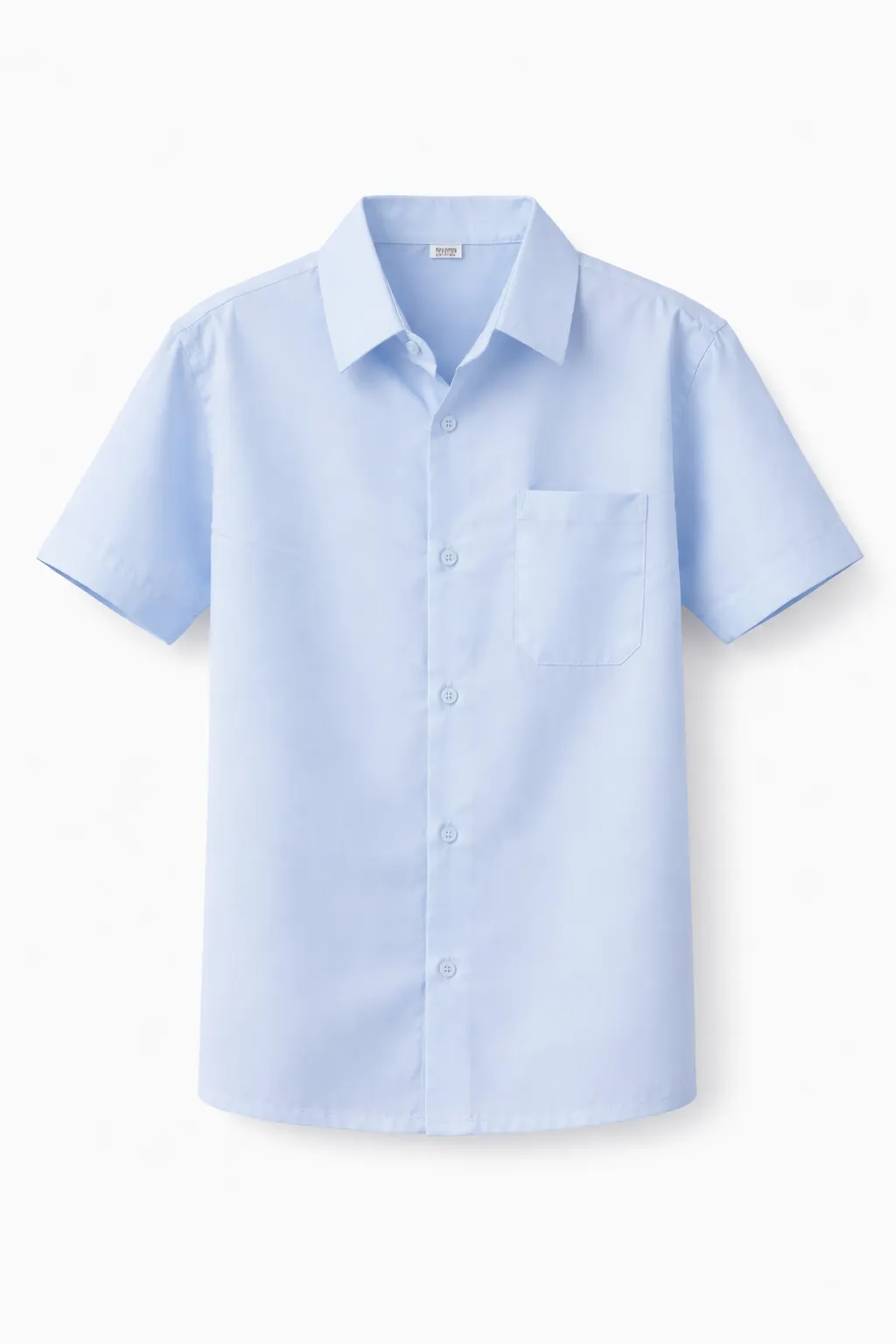 Sky Blue School Shirt, Plain Durable Woven Uniform Fabric - Image 1