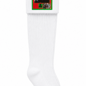 White School Socks, Plain Soft Stretch Knit