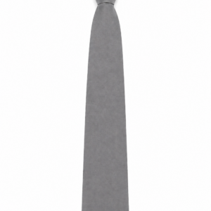 Grey Plain School Tie, One-Colour Uniform Tie