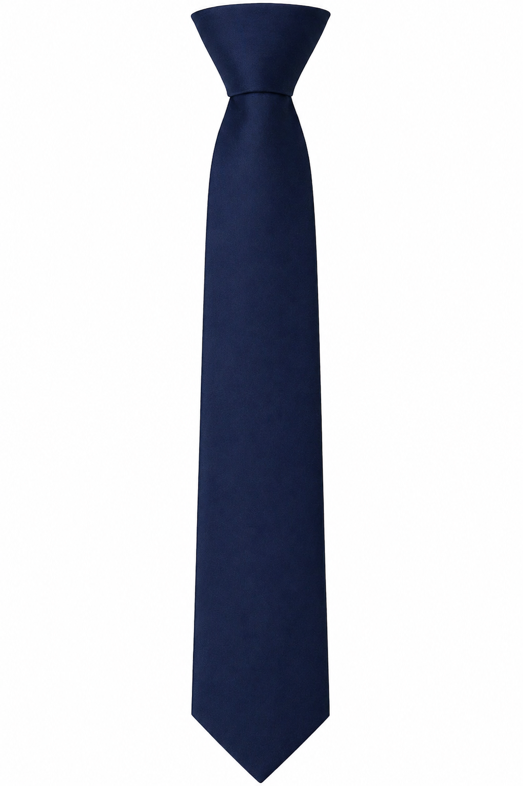 Navy Blue Plain School Tie, One-Colour Uniform Tie - Image 1