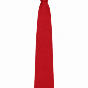 Red Plain School Tie, One-Colour Uniform Tie