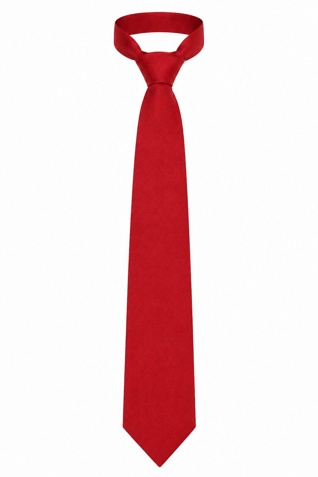 Red Plain School Tie, One-Colour Uniform Tie - Image 1