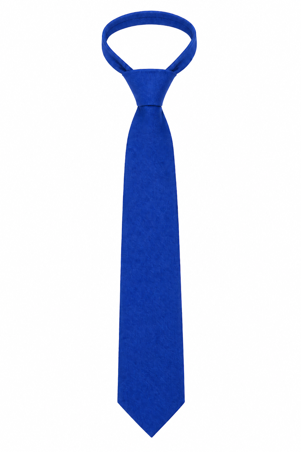 Royal Blue Plain School Tie, One-Colour Uniform Tie - Image 1