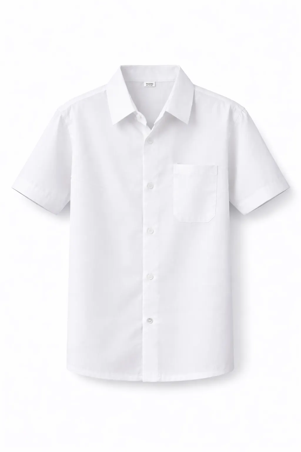 White School Shirt, Plain Durable Woven Uniform Fabric - Image 1